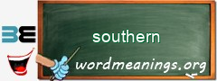 WordMeaning blackboard for southern